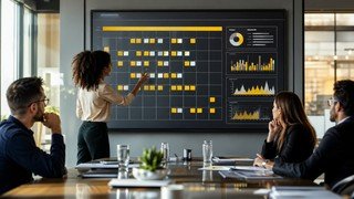 Uma representação visual de 40 blocos de horas distribuídos de forma desigual por um calendário de 30 dias, ilustrando a conversão de carga horária para um cronograma real.