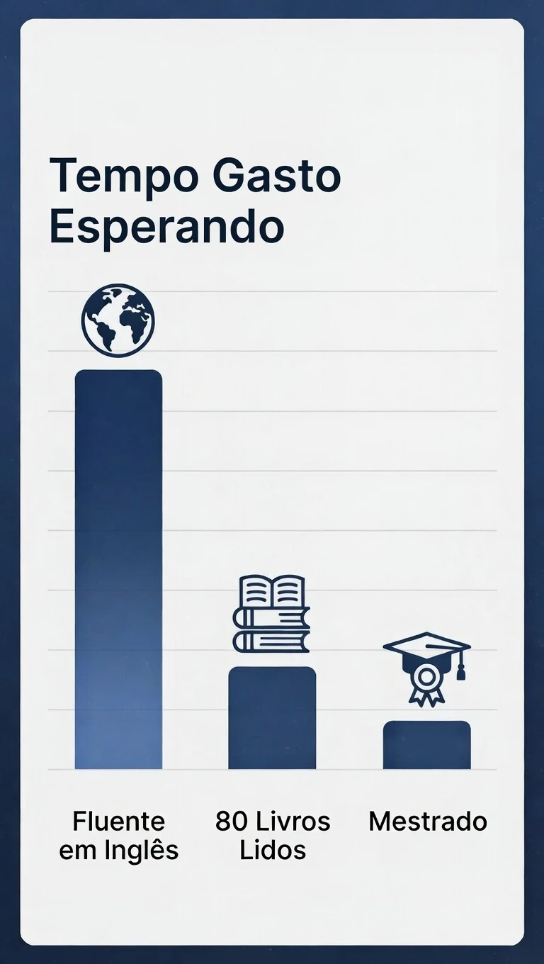 Infográfico comparativo de tempo e conquistas